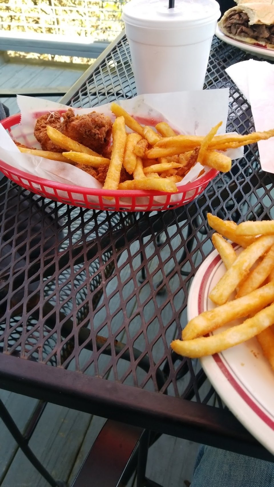 Printed menu for bar and grill favorites.
