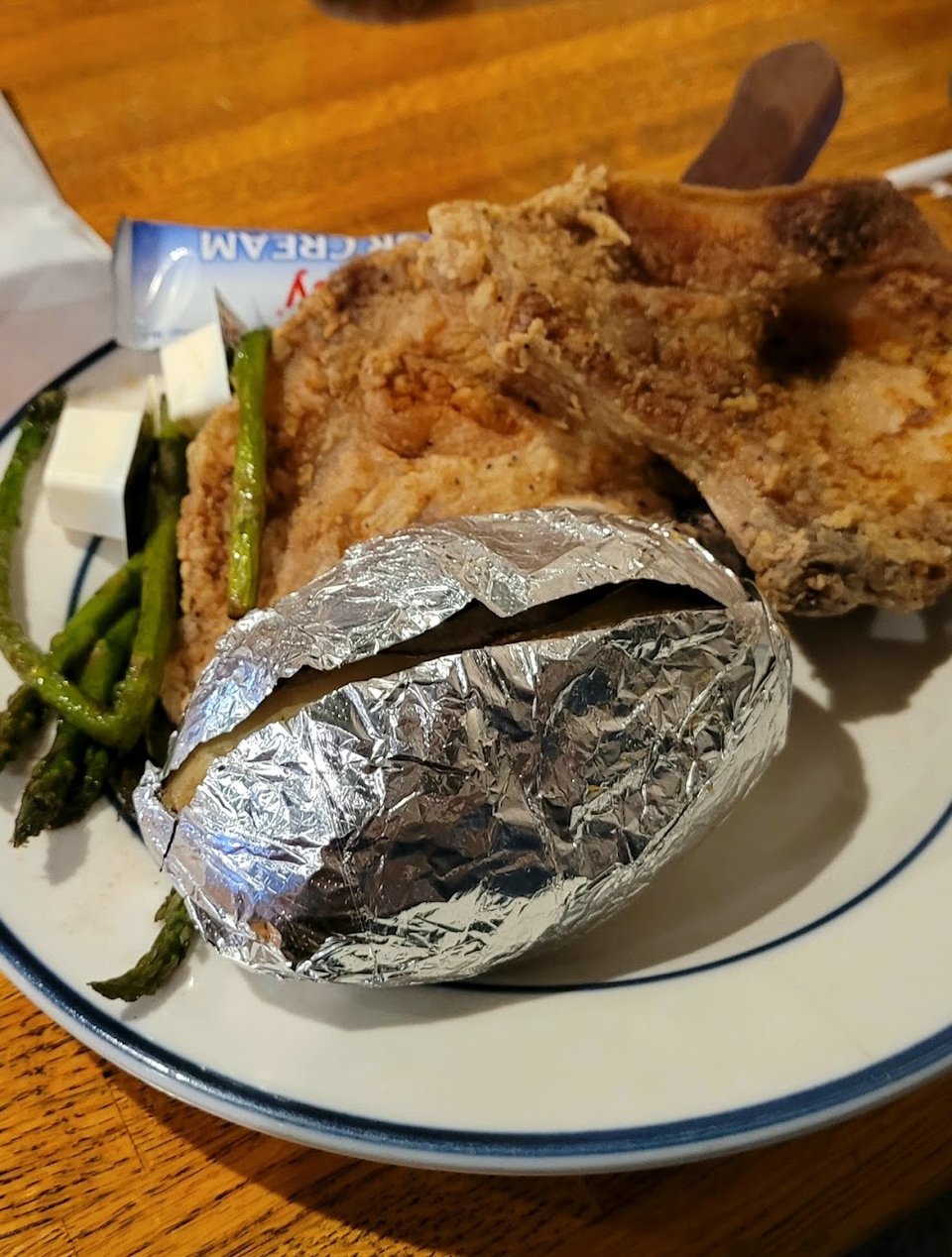 Asparagus and Baked Potato